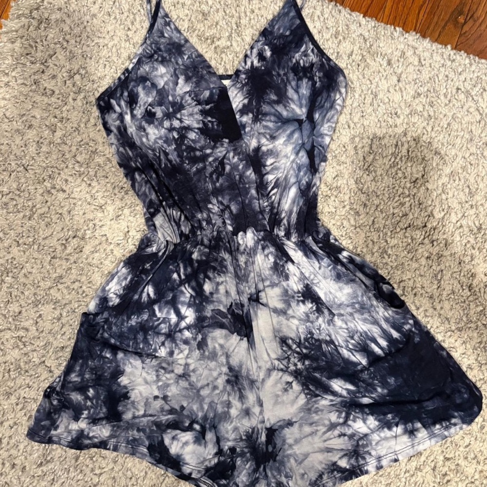 Tie-Dye Spaghetti Strap Romper
